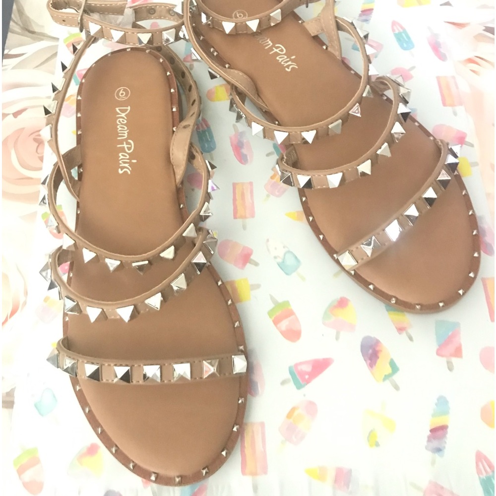 New Dream Paris cushioned, studded Sandals